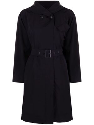 Emporio Armani single-breasted belted coat - Blue