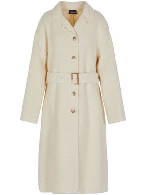 Emporio Armani single-breasted belted coat - Neutrals