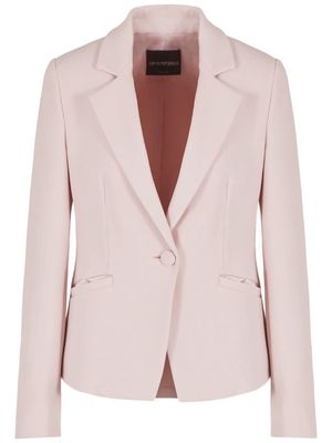 Emporio Armani single-breasted cropped blazer - Pink