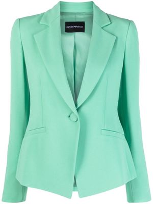 Emporio Armani single-breasted fitted blazer - Green