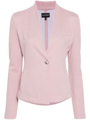 Emporio Armani single-breasted jacquard blazer - Pink