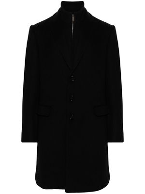 Emporio Armani single-breasted layered coat - Black