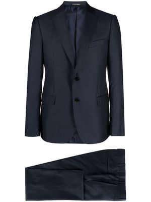 Emporio Armani single-breasted slim-cut suit - Blue
