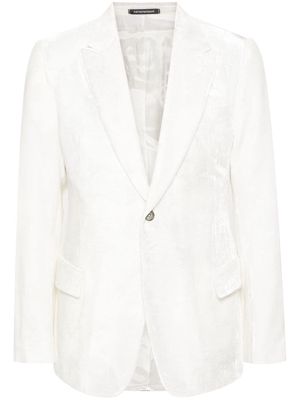 Emporio Armani single-breasted velvet blazer - Neutrals