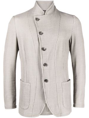 Emporio Armani single-breasted wool-blend blazer - Neutrals
