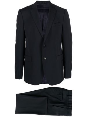 Emporio Armani single breasted wool suit - Blue