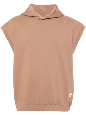 Emporio Armani sleeveless cotton sweatshirt - Brown