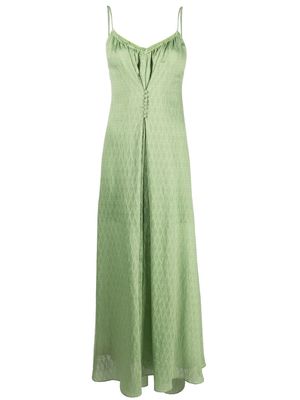 Emporio Armani sleeveless flared maxi dress - Green