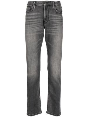 Emporio Armani slim-cut faded jeans - Black