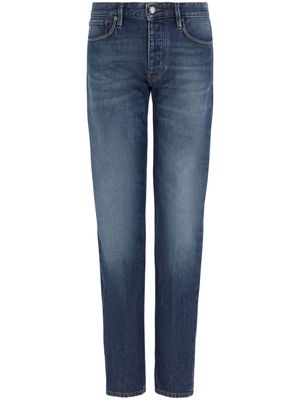 Emporio Armani slim-cut low-rise jeans - Blue