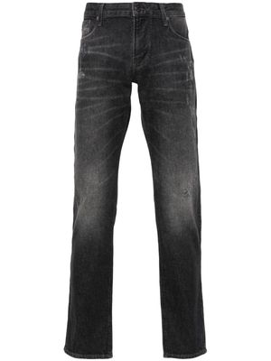 Emporio Armani slim-fit distressed jeans - Black