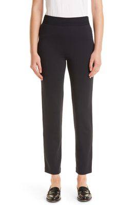 Emporio Armani Slim Fit Jersey Ankle Pants in Solid Dark Blue