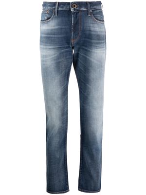 Emporio Armani slim-fit stonewashed jeans - Blue