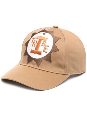 Emporio Armani slogan-embroidered baseball cap - Brown