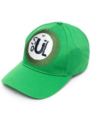 Emporio Armani slogan-embroidered baseball cap - Green