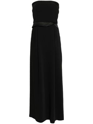 Emporio Armani square-neck strapless maxi dress - Black