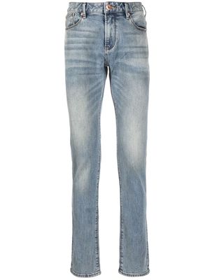 Emporio Armani stonewash slim-cut jeans - Blue