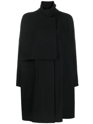 Emporio Armani storm-flap detail coat - Black