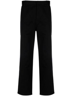 Emporio Armani straight-leg cotton trousers - Black