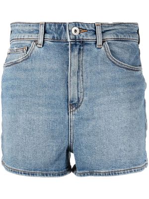 Emporio Armani straight-leg denim shorts - Blue