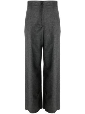 Emporio Armani straight-leg high-waist trousers - Grey