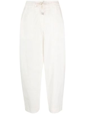 Emporio Armani straight-leg organic cotton trousers - Neutrals