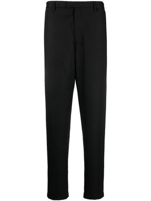 Emporio Armani straight-leg wool tailored trousers - Black