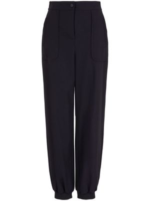 Emporio Armani stretch high-waisted trousers - Black
