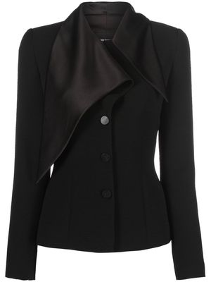 Emporio Armani tailored draped lapels blazer - Black