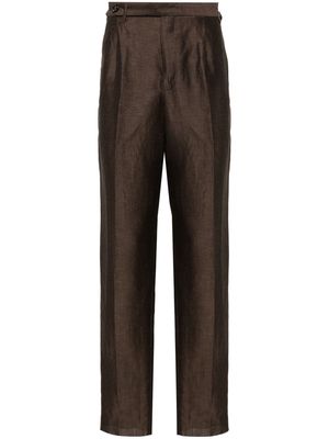 Emporio Armani tailored tapered trousers - Brown