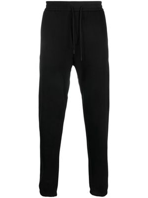 Emporio Armani tapered cotton track pants - Black