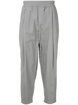 Emporio Armani tapered cotton trousers - Grey