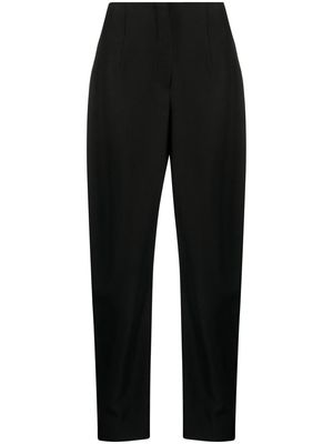Emporio Armani tapered gabardine trousers - Black