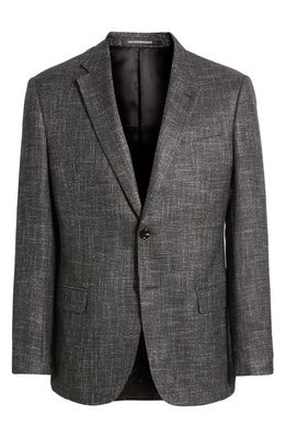 Emporio Armani Textured G Line Virgin Wool Blend Sport Coat in Grey