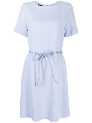 Emporio Armani tie-waist T-shirt dress - Blue