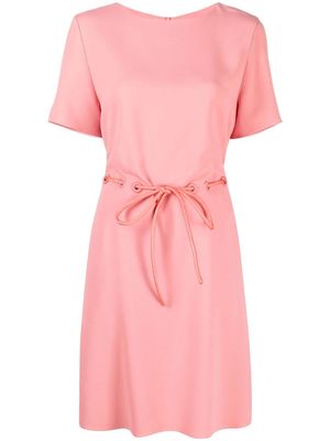 Emporio Armani tie-waist T-shirt dress - Pink
