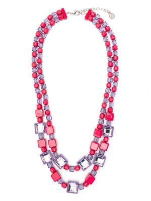 Emporio Armani two-tone gemstone necklace - Pink