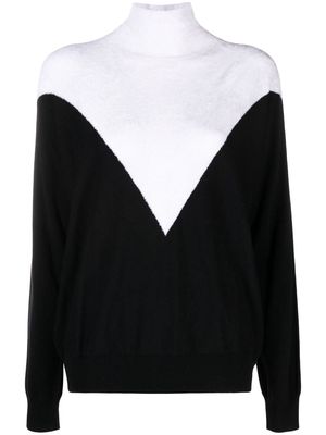 Emporio Armani two-tone knitted jumper - Black