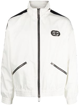 Emporio Armani two-tone windbreaker jacket - White