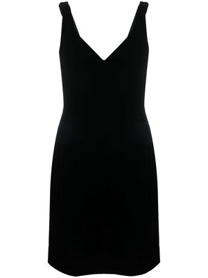 Emporio Armani V-neck sleeveless dress - Black
