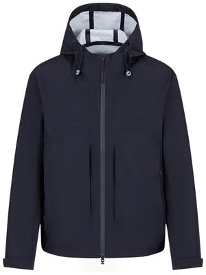 Emporio Armani water-repellent hooded jacket - Blue