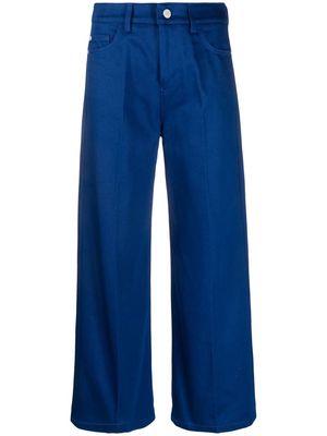 Emporio Armani wide-leg cropped trousers - Blue