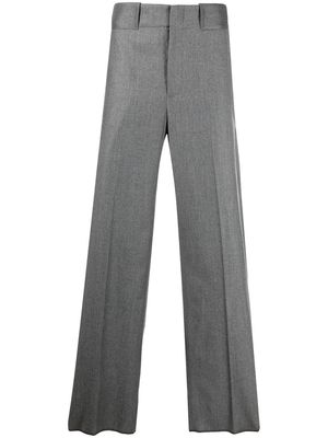 Emporio Armani wool-blend straight-leg trousers - Grey