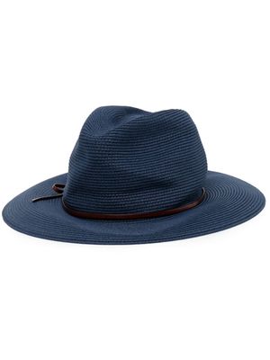 Emporio Armani woven paper-yarn hat - Blue