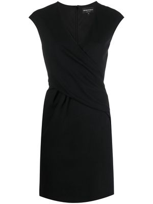 Emporio Armani wrap-effect dress - Black