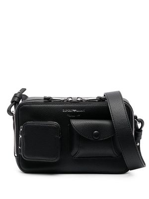 Emporio Armani zip-around utility shoulder bag - Black