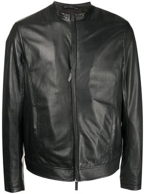 Emporio Armani zip-up blouson jacket - Black