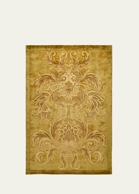 Empress Gold Hand-Knotted Rug, 6' x 9'