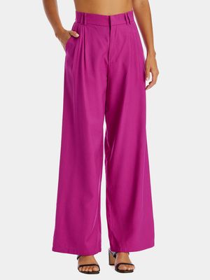 En Saison Women's Celia Trousers in Purple