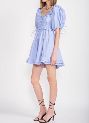 En Saison Women's Danielle Mini Dress in Blue
